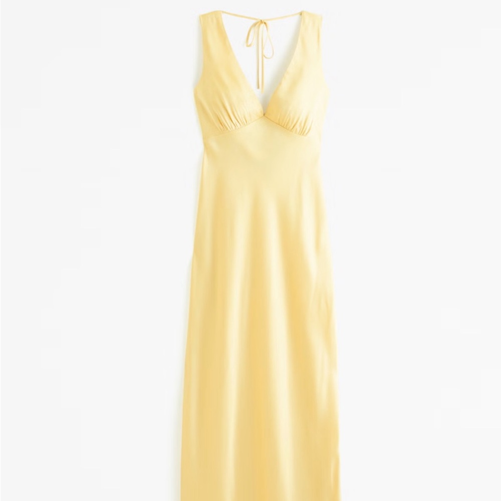 Plunge Cowl Back Maxi Dress